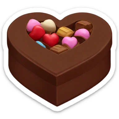 heart chocolate box sticker