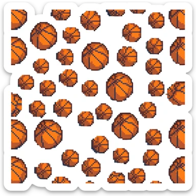 bronze basketball, copper-brown metallic surface with classic orange seams sticker