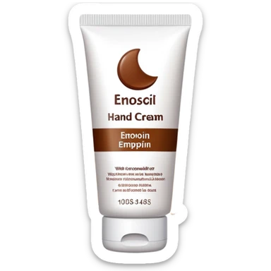 white and brown hand cream sticker