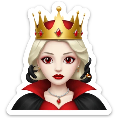 queen vampire with crown sticker