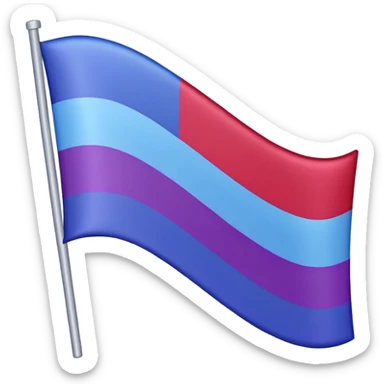 flag with these 3 colors 🟥🟪🟦 sticker