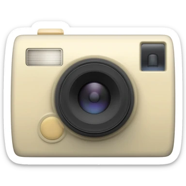 Crie uma câmera d polaroid bege sticker