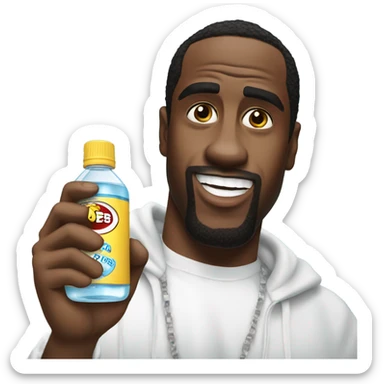 P Diddy holding baby oil ￼ sticker