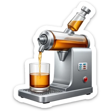 Envasado de botella de licor con boquilla de la maquina para llenado y sin logo en la botella sticker