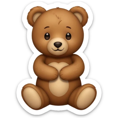 Hugging bear sticker