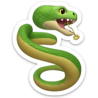 A snake wearing a hearing aid sticker