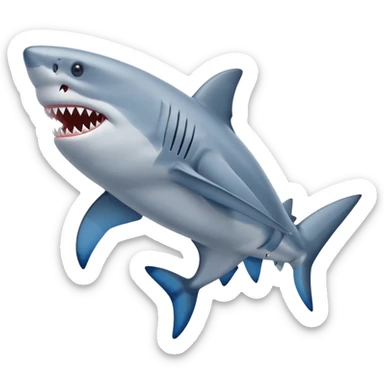 Tralalero tralala un requin avec trois jambe et chacune avec une paire de Nike bleu sticker