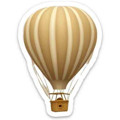 Beige hot air balloon  sticker