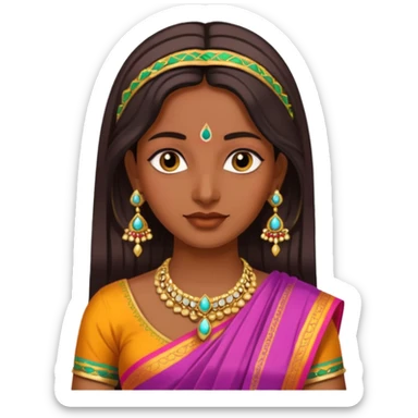 i need an indian in a sari sticker