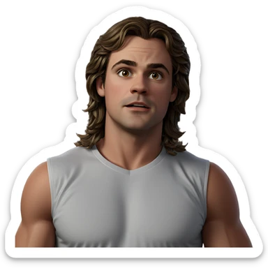 male portrait in white shirt sticker