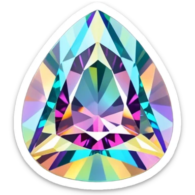 A mystic fire topaz natural cut sticker