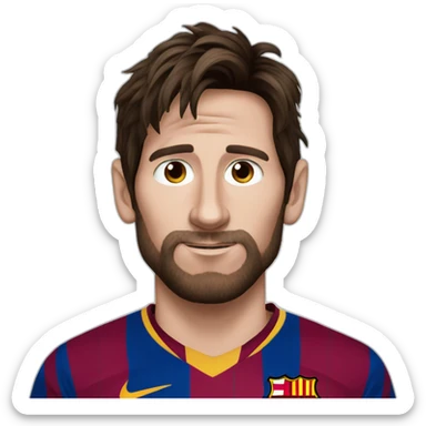 Beardless messi sticker