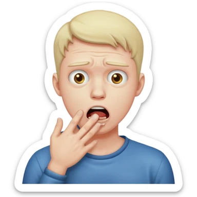 Guy choking himself sticker