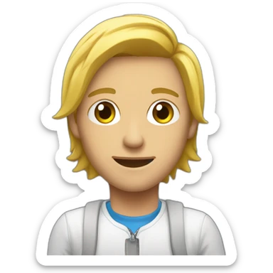 persona tomandose foto con celular sticker