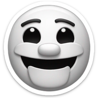 Máscara de teatro de mimo blanca con gran sonrisa y lágrimas fnaf sticker