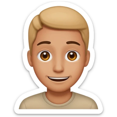 worried but smiling  sticker