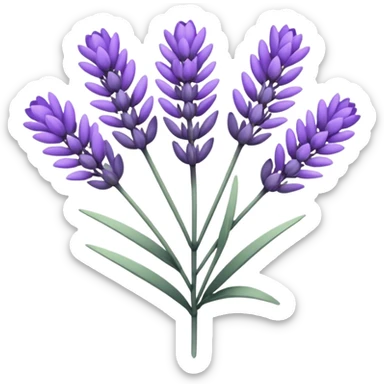 Lavender flower emoji sticker