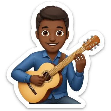 Spanish man playing guitar sticker