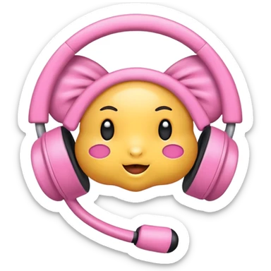 Eu quero um fone de ouvido com laço  sticker