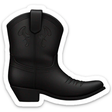 pair of black cowboy boots sticker