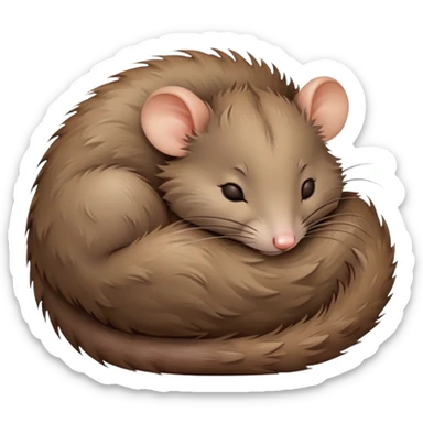 Cute rat sleeping  sticker