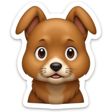 The dog is itching because of fleas sticker