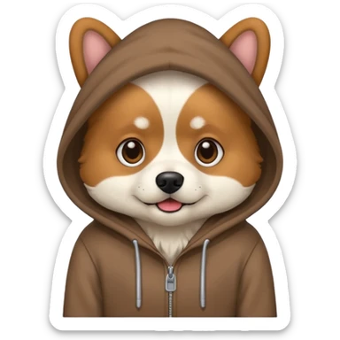 dogs wearing a hoodie sticker