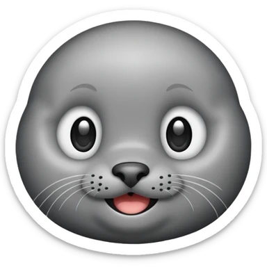 cute dump seal, tilt head sticker