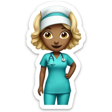 Beautiful nurse sticker