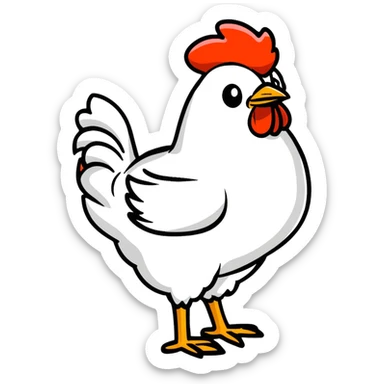 Hen sticker