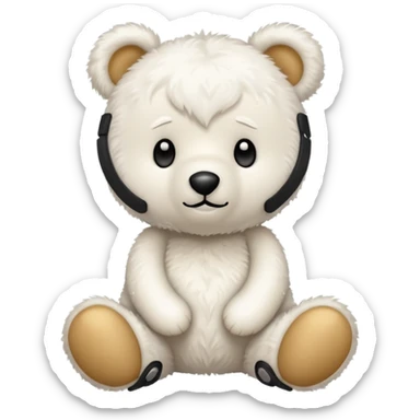 Oso de peluche blanco cute sticker