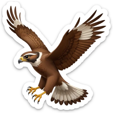 Falcon flying sticker