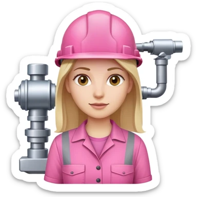 a white woman who likes pink works as an engineer  sticker