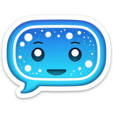 chatbot speech bubble with digital sparkles sticker