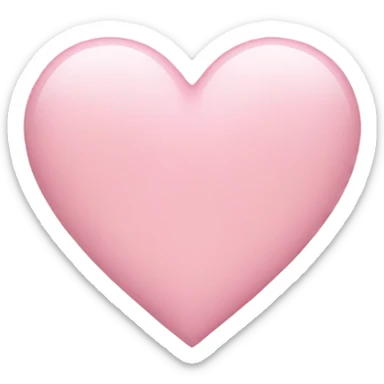 light pink heart  sticker