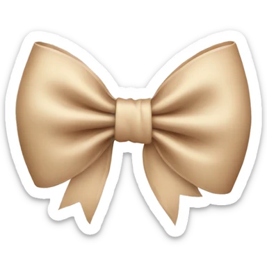 Beige bow sticker
