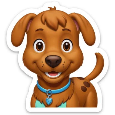 Scooby-Doo the famous dog character sticker