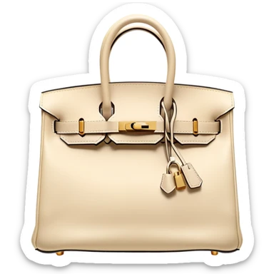 front vanilla hermes birkin bag sticker