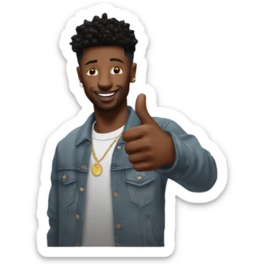 21 savage doing a thumbs up sticker