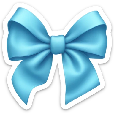 light blue bow sticker