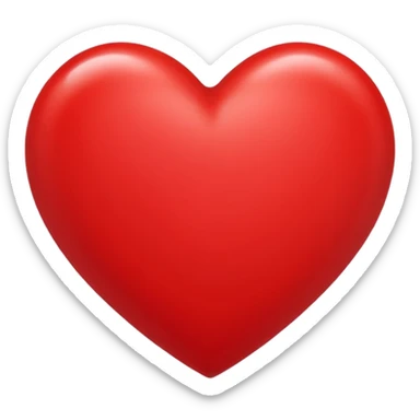 A red heart with a "J" in it sticker