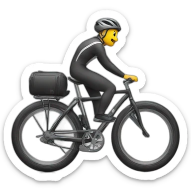 Chat sur vélo avec casque sticker