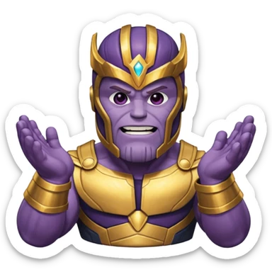 mão do thanos vingadores com os cristais sticker