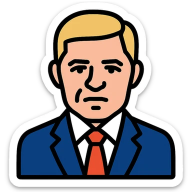 portrait of Robert Fico, Prime Minister of Slovakia icon sticker