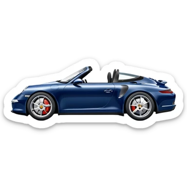 navy blue Porsche 911 sticker