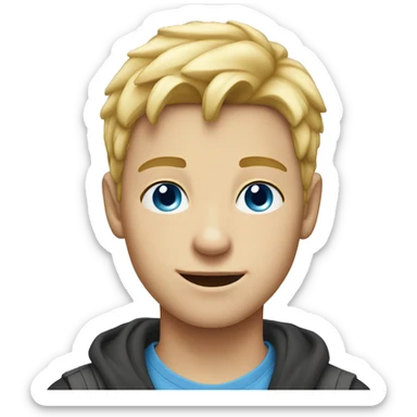 teenage blond boy-blue eyes  sticker