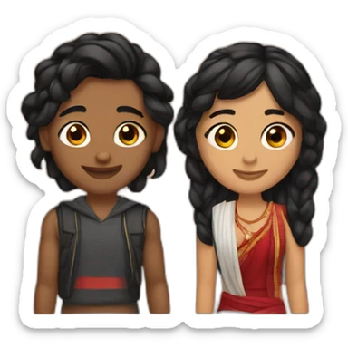 Albanian and indian teens bffs sticker