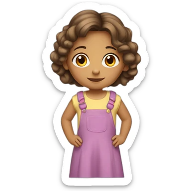 Niña con dos coletas sticker