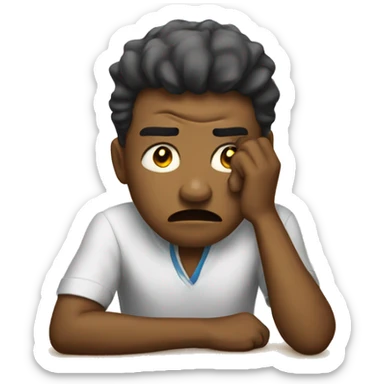 Stressed out emoji  sticker