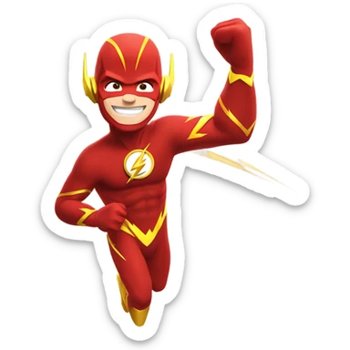DC Comics the Flash waving hello sticker